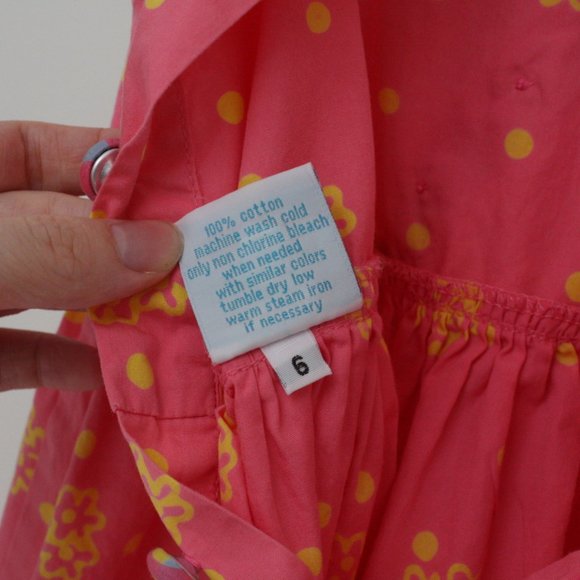 Young Colors Coral Pink Dress Girls Size 6 - Picture 9 of 10